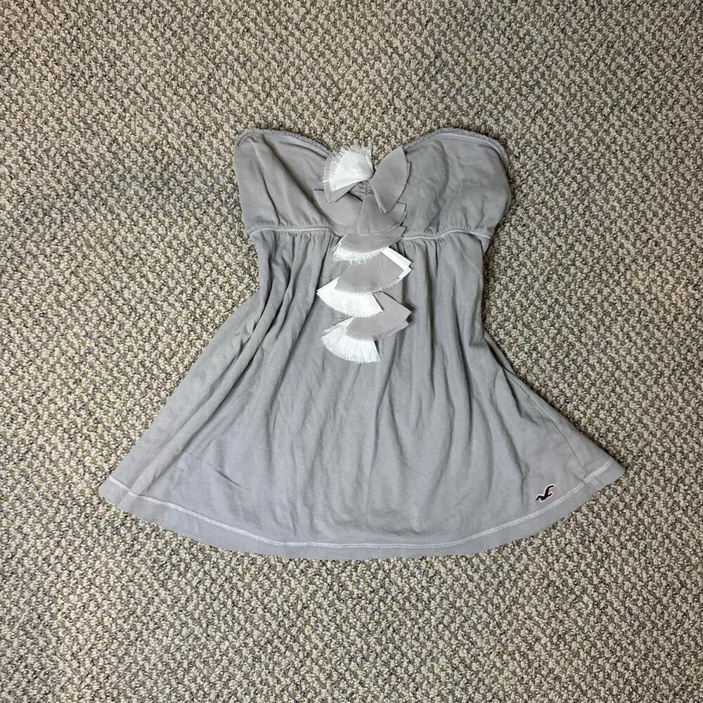 Cute vintage y2k hollister gray babydoll sleeveless tube top